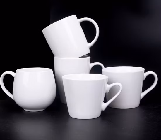 Processus de décalcomanie de luxe de haute qualité, tasse à café en céramique personnalisée multicolore en porcelaine pour le quotidien